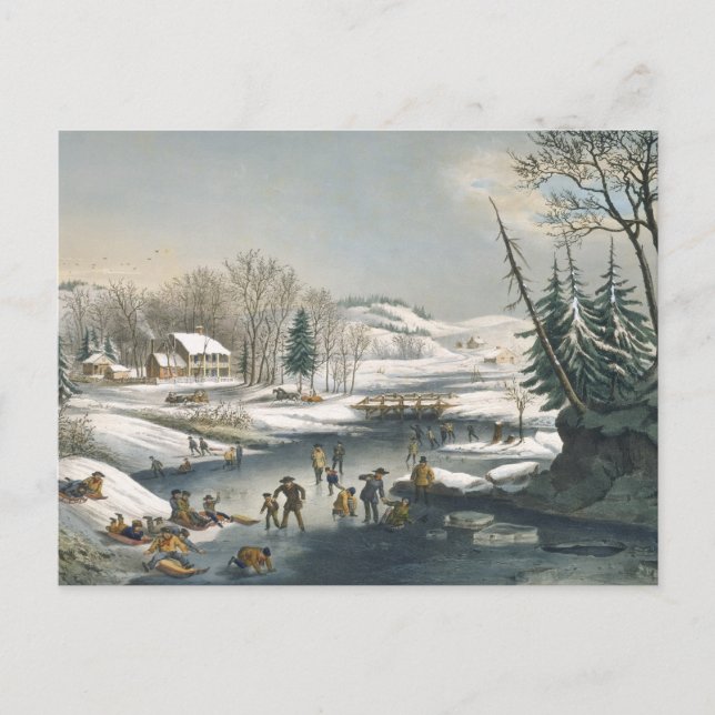 und Wintervormittag Postkarte (Vorderseite)