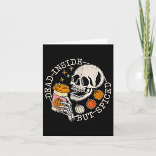 Und zurück Skelett tot drin aber gewürzt Halloween Karte