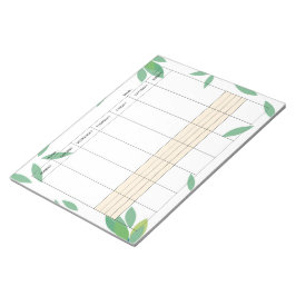 Undated Minimal Weekly Planner Notepad Notizblock