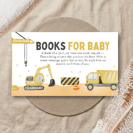 Under Construction Baby Shower Books for Baby Begleitkarte