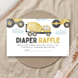 Under Construction Baby Shower Diaper Raffle Begleitkarte