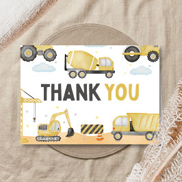 Under Construction Baby Shower Thank You Card Dankeskarte