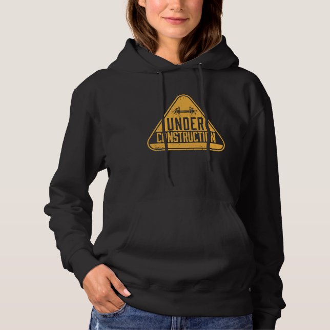 Under Construction Gym Workout Bodybuilding Gym Ra Hoodie (Vorderseite)