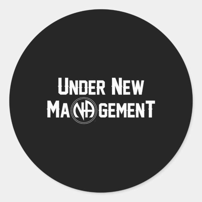 Under New Management Narcotics Anonymous Design  Runder Aufkleber (Vorderseite)