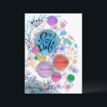 Under Sea Water Save the Date<br><div class="desc">Save the Date with under seawater theme combined with sea creatures,  sea plants and colorful bubbles. To change details,  click Personalize.</div>