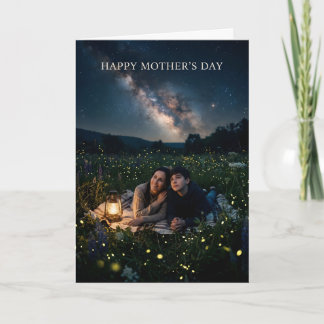  "Under The Milky Way — Mom & Son, Mother's Day Karte