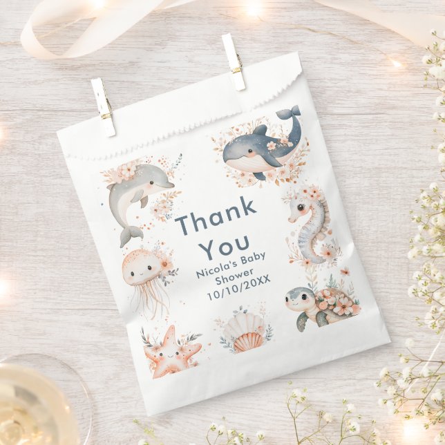 Under The Sea Animals Birthday Party Geschenktütchen (Ausgeschnitten)