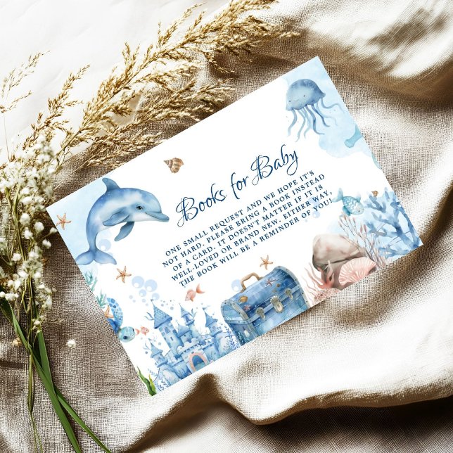 Under the sea Baby Shower Book Request  Begleitkarte (Von Creator hochgeladen)