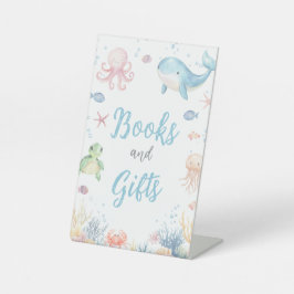 Under the Sea Baby Shower Books and Gifts Sign Sockelschild