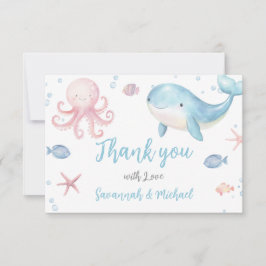 Under the Sea Baby Shower Dankeskarte