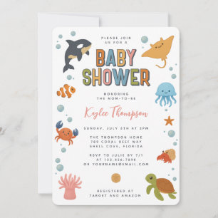 Under the Sea Baby Shower Einladung