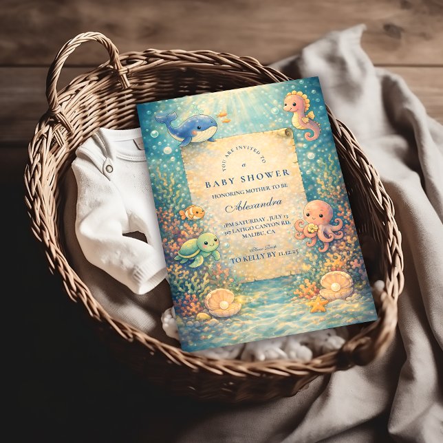 Under The Sea Baby Shower Einladung (Von Creator hochgeladen)