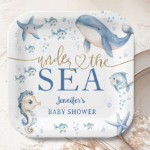 Under The Sea Baby Shower Junge Blaues Meer