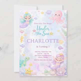 Under The Sea Birthday Invitation Editable Einladung