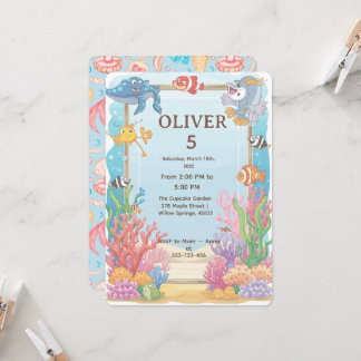 Under the Sea Birthday Invitation, Oliver 4th  Einladung