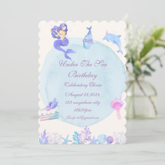 UNDER THE SEA BIRTHDAY PARTY INVITATION EINLADUNG