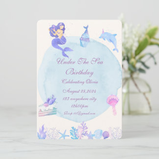 UNDER THE SEA BIRTHDAY PARTY INVITATION EINLADUNG