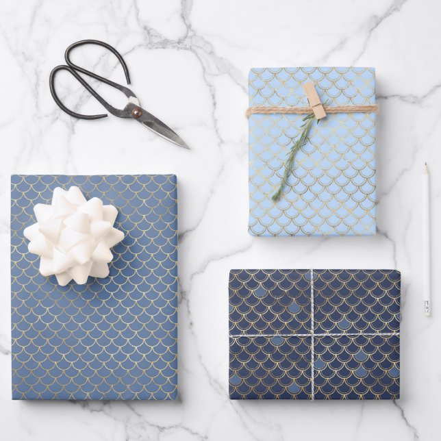 Under The Sea Mermaid Birthday Baby Shower Gift Geschenkpapier Set (Vorderseite)