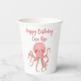 Under The Sea Mermaid Girls Birthday Paper cup Pappbecher