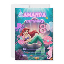 Under the sea Mermaid Invitation