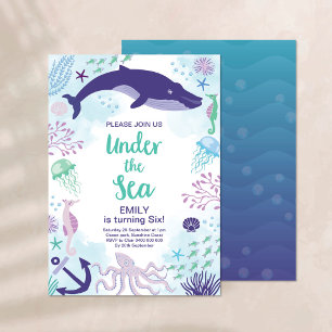 Under The Sea Ozean-Geburtstag Einladung