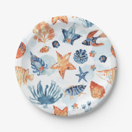 Under the Sea | Watercolor Coral Ocean Animals Pappteller