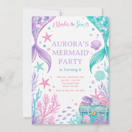 Under The Sea Watercolor Party Invite Einladung