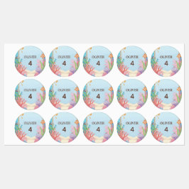 Under the Sea Waterproof Labels, Oliver Name Label Etiketten