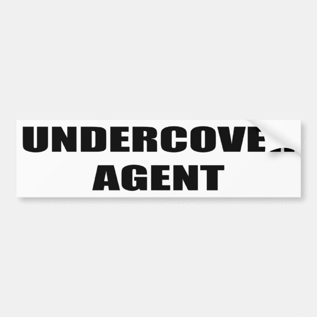 Undercover Agent Autoaufkleber (Vorne)