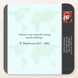 Underlägg — Connect, World Rechteckiger Pappuntersetzer