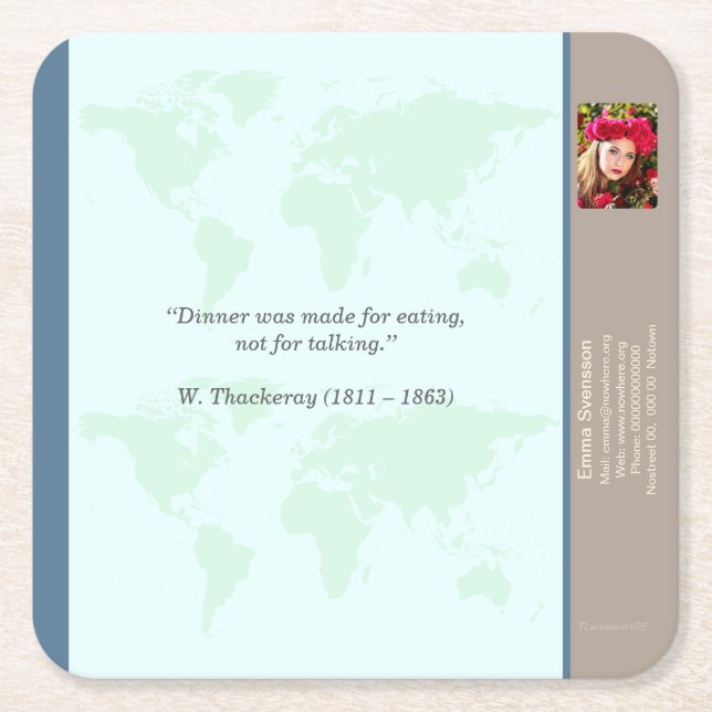 Underlägg — Connect, World Rechteckiger Pappuntersetzer (Vorderseite)