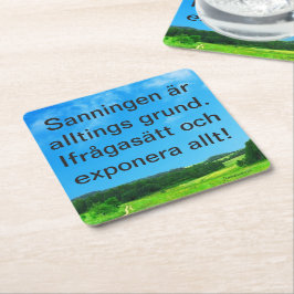 Underlägg — Sanningen Rechteckiger Pappuntersetzer