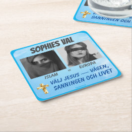 Underlägg — Sophies val Rechteckiger Pappuntersetzer