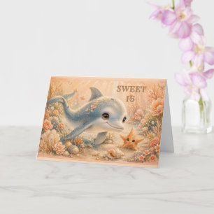 Undersea Freundschaft–Delfin & Seestern 16. Karte
