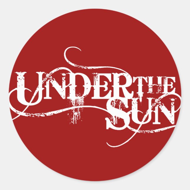 UnderTheSun - Aufkleber RED (Vorderseite)