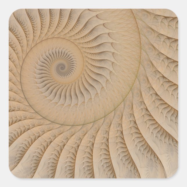 Undertow Abstrakt Spiral Quadratischer Aufkleber (Vorderseite)