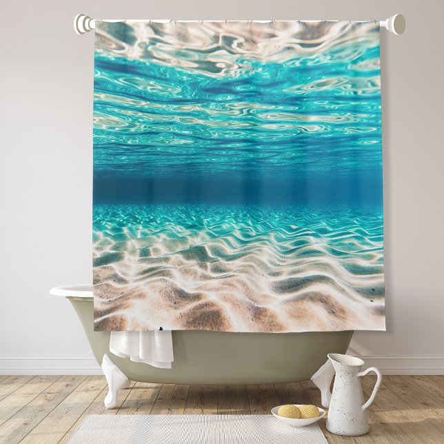 Underwater Beach Sand Mirror Duschvorhang (Von Creator hochgeladen)