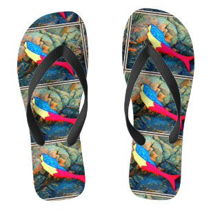 Underwater rot-angebundene Meerjungfrauen Flip Flops