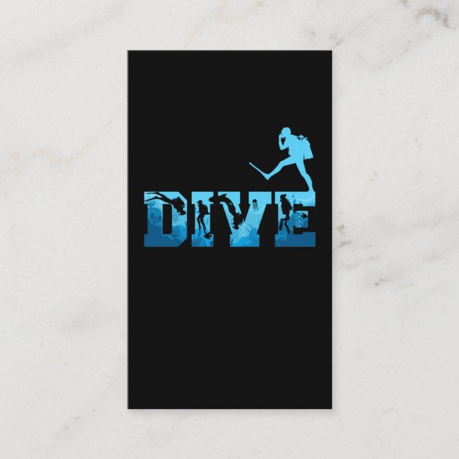 Underwater Scuba Diving Men Scuba Diver Visitenkarte (Vorderseite)