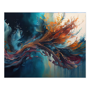 "Underwater Symphony: Ein lebendiger Farbtanz Fotodruck