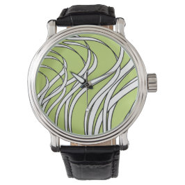 Underwater Wave lime green Armbanduhr
