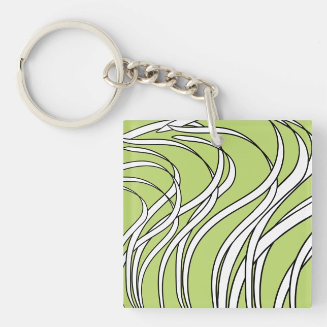 Underwater  Wave lime green Schlüsselanhänger (Vorderseite)