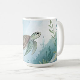 Underwater world with turtle kaffeetasse