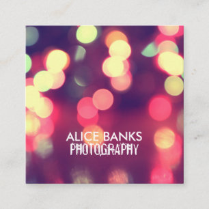 Undeutliche Licht-Visitenkarten Quadratische Visitenkarte