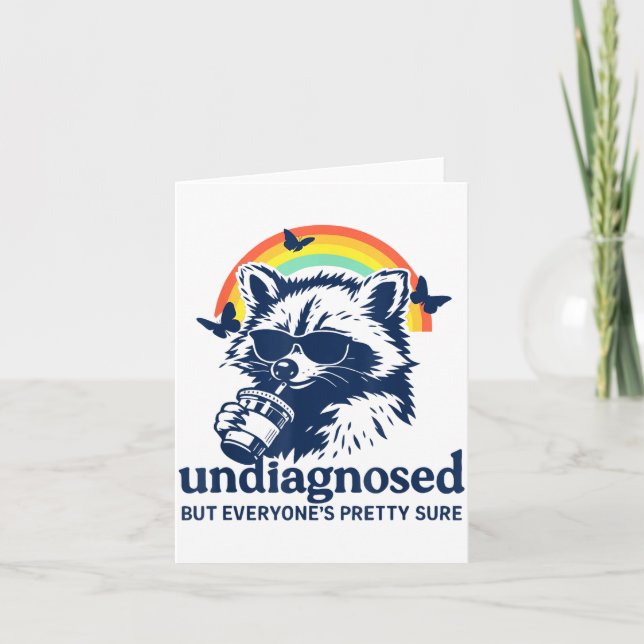 Undiagnosed But Everyone's Pretty Sure Funny Racco Karte (Vorderseite)