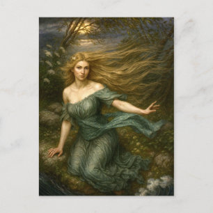 Undine im Mondlicht Postkarte