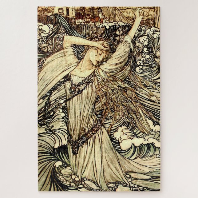 "Undine in the Waves" von Arthur Rackham (Vertikal)