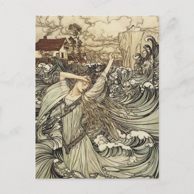 Undine von Arthur Rackham Postkarte (Vorderseite)