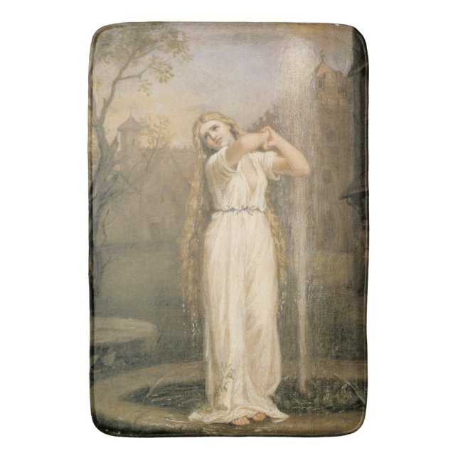 Undine (von John William Waterhouse) Badematte (Vorderseite Vertikal)
