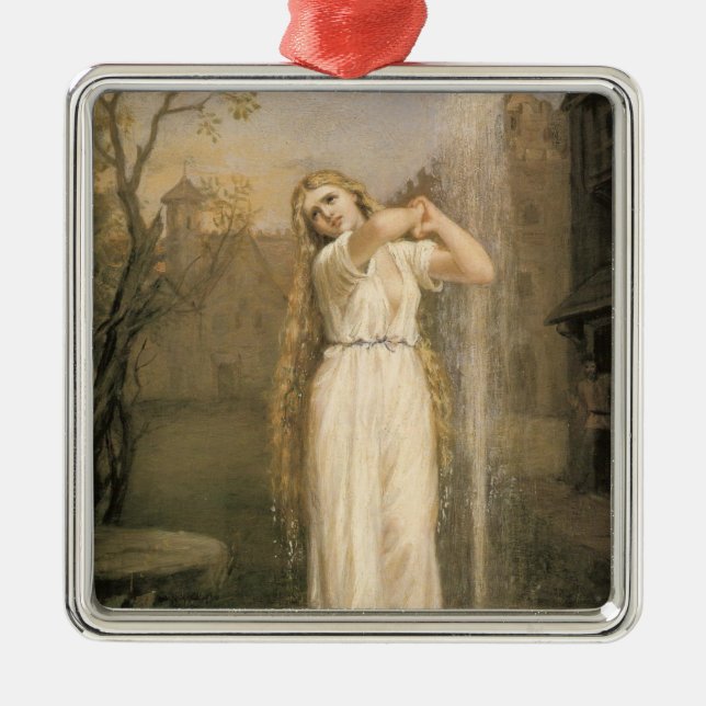 Undine (von John William Waterhouse) Ornament Aus Metall (Vorne)